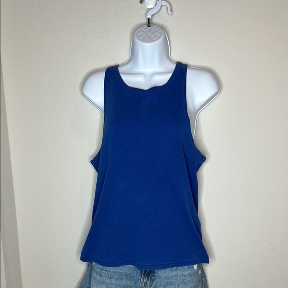 White Crow Tops - White Crow Blue Sleeveless Tank Top